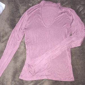 Long sleeve deep V cut out